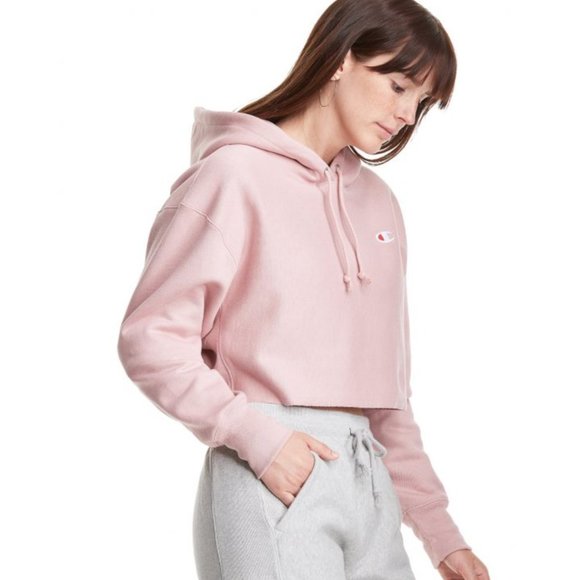 Champion Reverse Weave Cropped Cut Off Hoodie - Picture 1 of 3